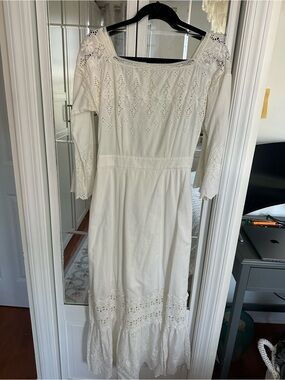 & Other Stories White Eyelet Maxi Dress